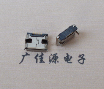 Micro usb 5pin接口 插板7.2mm腳距 無(wú)柱無(wú)焊盤(pán)鍍鎳
