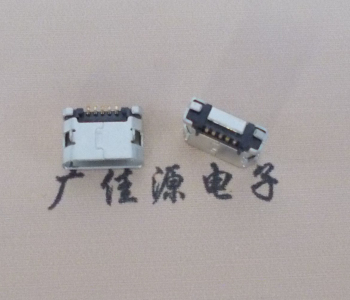 MICRO USB接口 90度臥式母座 插板有柱直邊