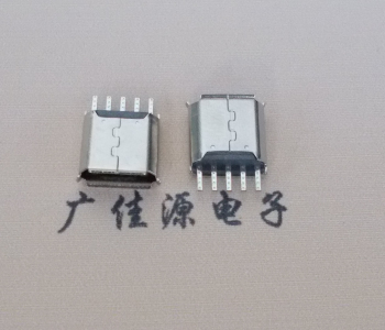Micro USB接口 母座B型5p引腳焊線無(wú)后背