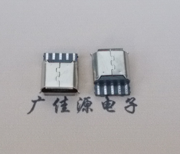 Micro USB5p母座焊線 前五后五焊接有后背