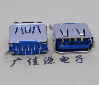USB3.0連接器接口.彎腳180度插座11.5直插卷邊